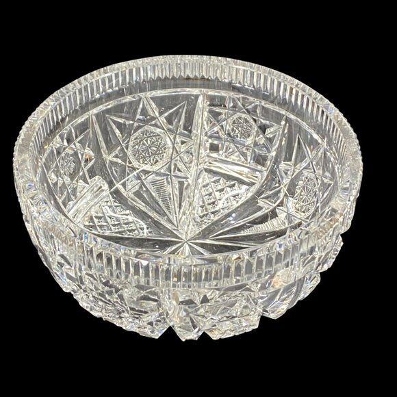 Antique ABP  Hawkes Signed American Brilliant Cut Glass Fruit Custard Bowl 6" - Picture 2 of 16